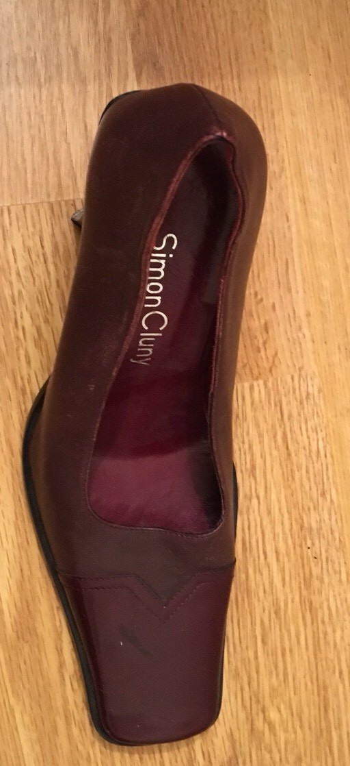 Chaussures Femme Simon Cluny - Couleur Wine - Taille UK 4.5 / EUR 37.5 - Cuir Italien - Neuf Avec Boîte