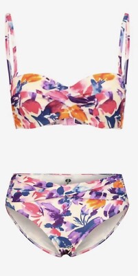 ever.me Womens Bikini Swimsuit Bathing Suit Floral Pattern M+75B L+80C XL+85C 