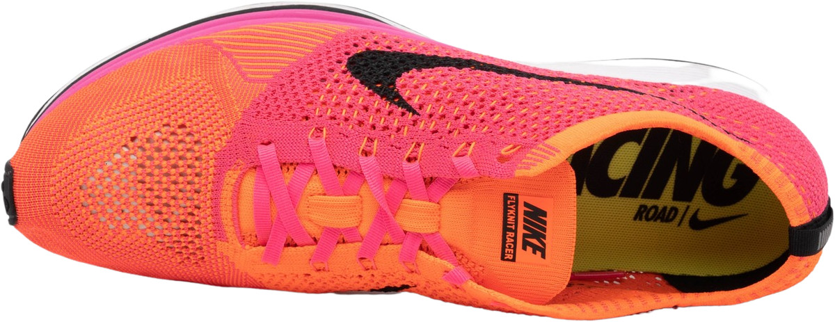 Nike Mens Flyknit Racer Running Shoe Sz 11 Acai Berry/Pink/Orange 526628-008 GUC NIKE FLYKNIT RACER  main image 3