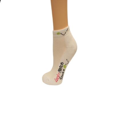K. Bell Lucky Match Socks, White, Sock Size 9-11/Shoe Size 4-10, 1 Pair