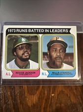 Reggie Jackson Willie Stargell 1974 Topps League Leaders #203 HOF VG-EX Range