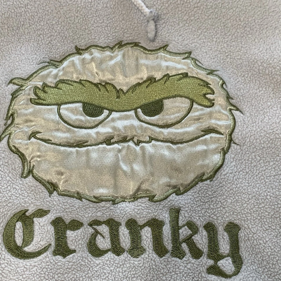 Sesame Street Small Oscar The Grouch “Cranky” Hoodie Cream Colored Jerry Leigh - Image 2 of 4