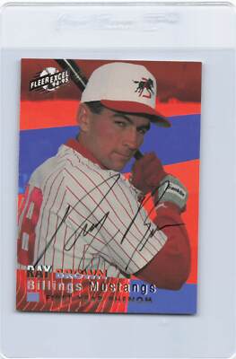 1994/95 Fleer Excel #2 Ray Brown Billings Mustangs Signed Auto *K3507