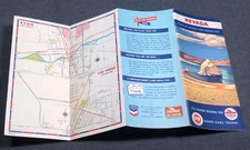 Beautiful 1948 CHEVRON Road Map NEVADA 15-Pages Maps Info Charts Roads