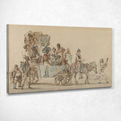 Theaterkompanie Auf Reisen Eugène Delacroix, edx148 Leinwandbild