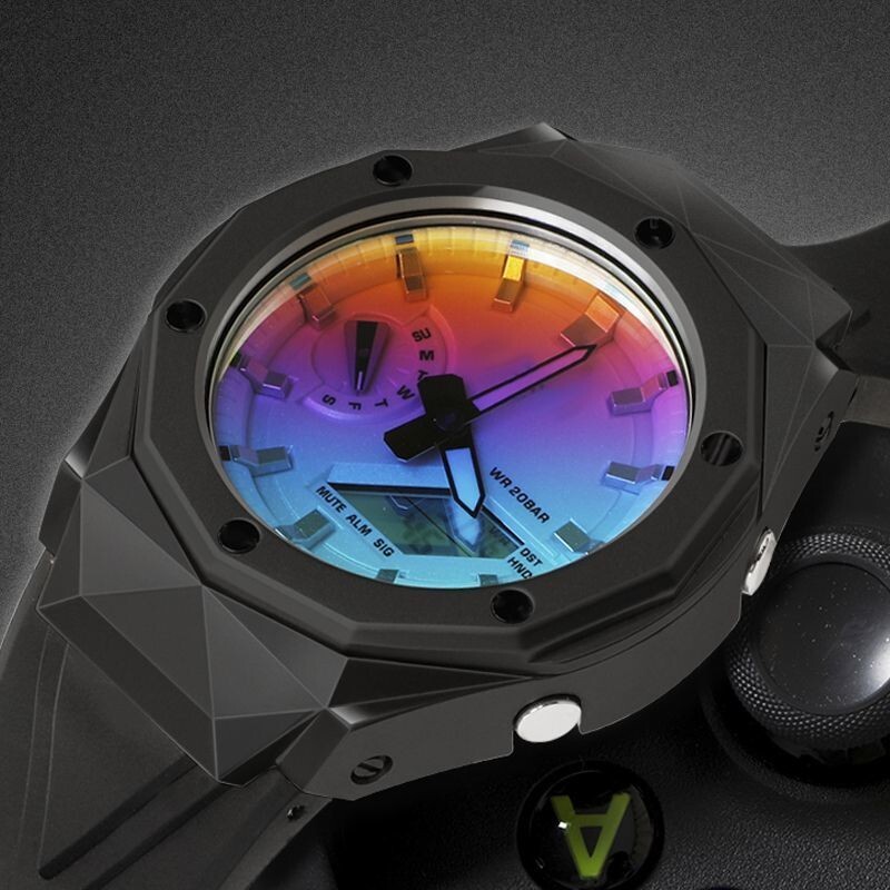 For G-Shock GA-2100 GA2110 CasiOak Mod Kit Steel Diamond Bezel