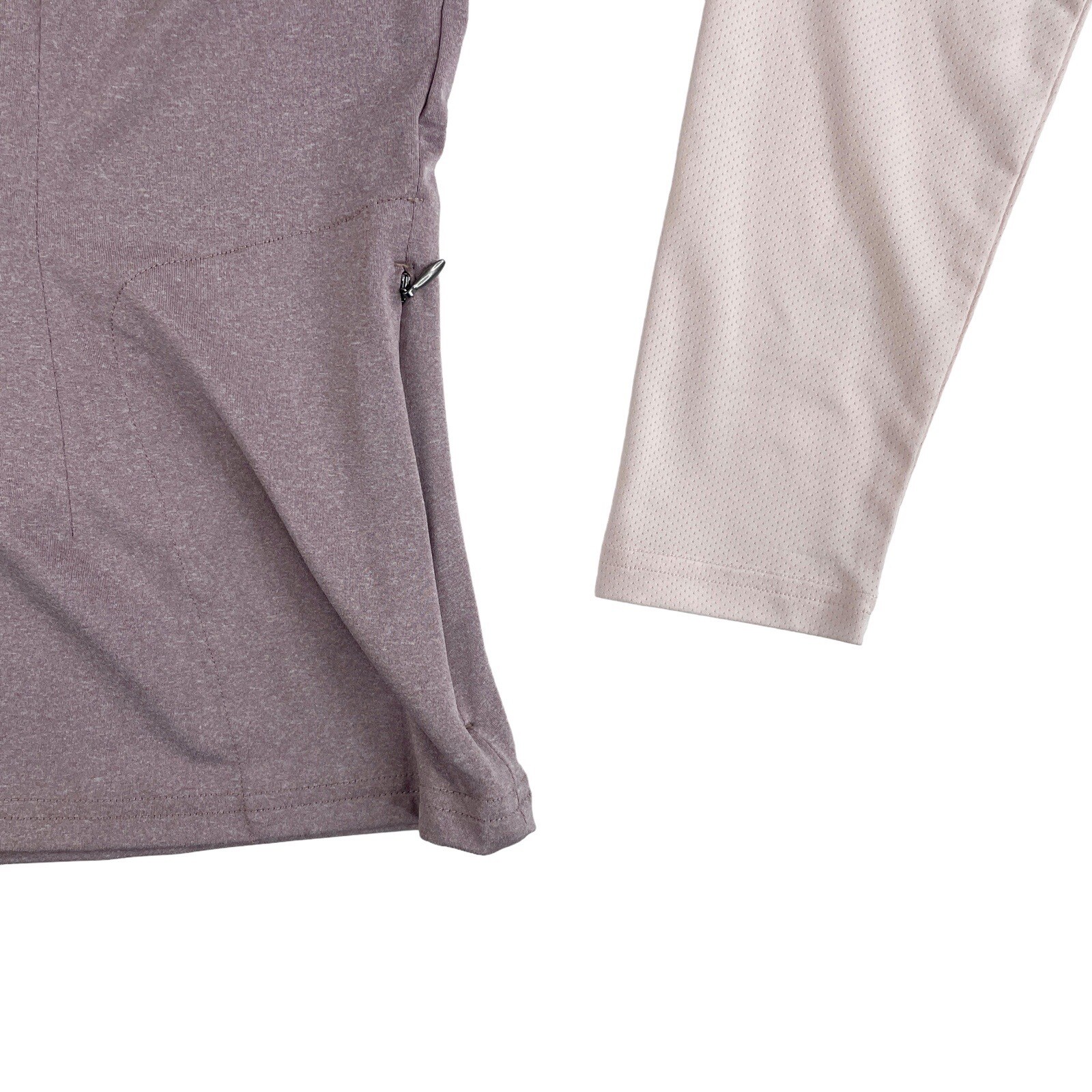 Club Ride Long Sleeve Snap Henley Cycling Shirt Purple Pink Women's Size Medium