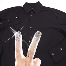 $690 JW Anderson x Michael Clark Black Oversize Peace Button-Up Shirt Mens XL