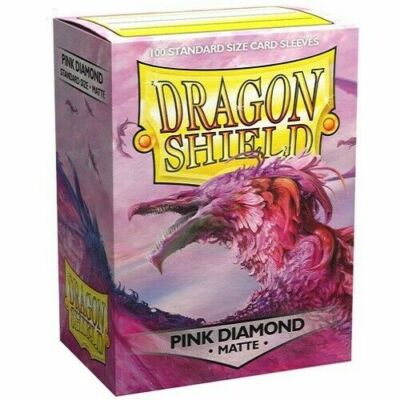 Matte Pink Diamond 100 ct Dragon Shield Sleeves Standard Size