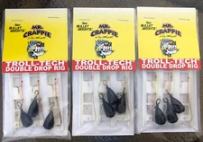 9 Mr. Crappie Troll- Tech Double Drop Rig Hooks 3/4oz S4
