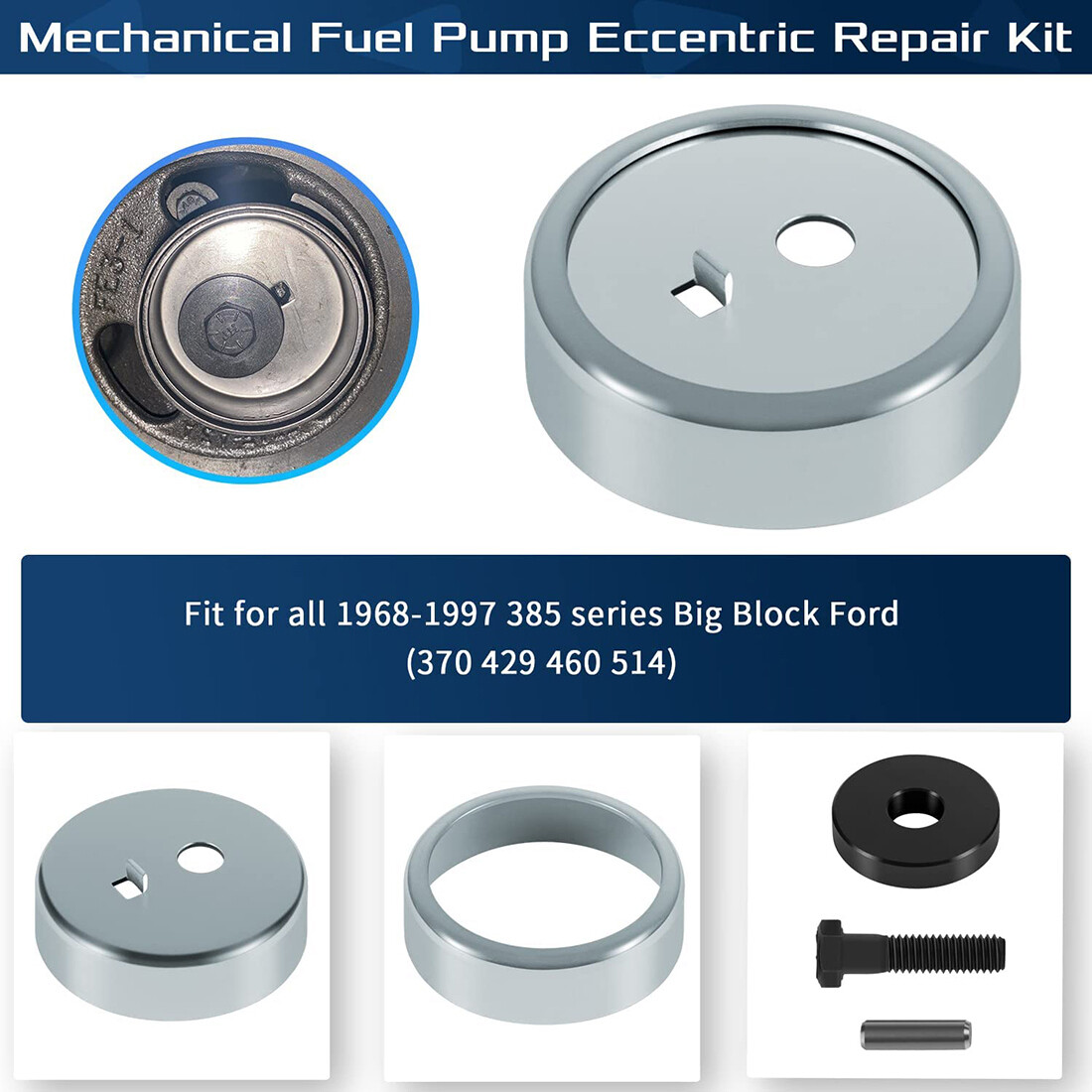 Mechanical Fuel Pump Eccentric Kit For SBF Ford 289 302 351W 5.0 BBF