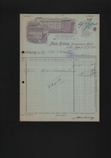 LEIPZIG, Rechnung 1910, Max Krolop Stempelwaren-Fabrik