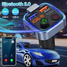 Bluetooth Car FM Transmitter MP3 Player Hands free Radio Adapter Kit USB Charger