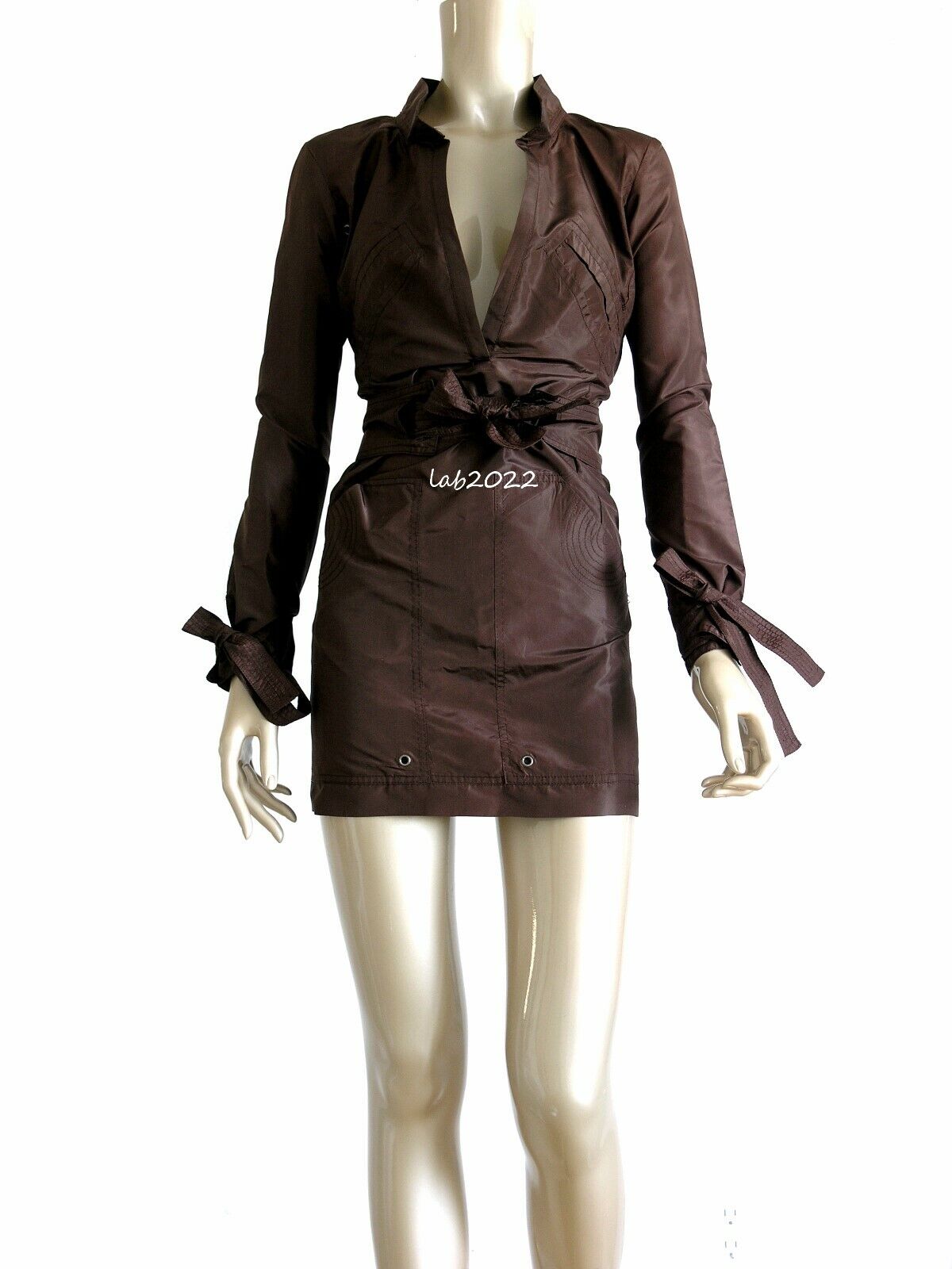 Gucci Tom Ford 2003 Kimono Collection Chocolate Silk … - Gem Gucci Tom Ford 2003 Kimono Collection Chocolate Silk … - Gem
