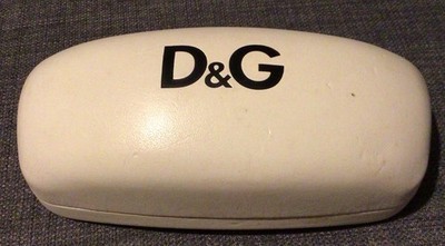 D&G Hartschalenetui weiß Logo Monogramm für Brille, Sonnenbrille Kunstleder sehr guter Zustand
