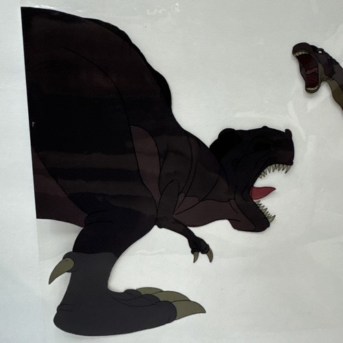 The Land Before Time 1988 Movie Art Animation Production Cel Littlefoot T-Rex - Picture 7 of 10