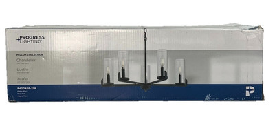 Progress Lighting Pellum Collection 25 in. 5-Light Matte Black Chandelier