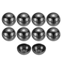 10 StüCk MetallknöPfe Zum NäHen,Rund,25Mm,Einzelloch,Zum Basteln,Diy,Schwarz