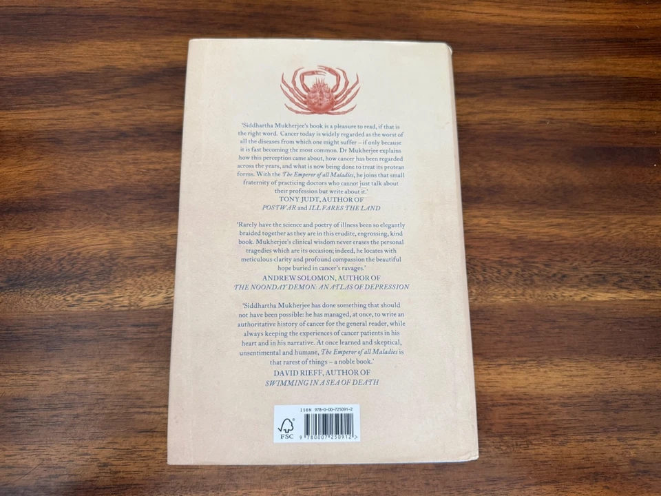 The Emperor of All Maladies by Siddhartha Mukherjee (UK HC/DJ) 1st Print Foto 2 de 4