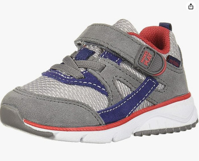 Stride Rite Baby-Boy's Made2Play Indy Athletic Sneaker Navy/Grey Size 4 Wide