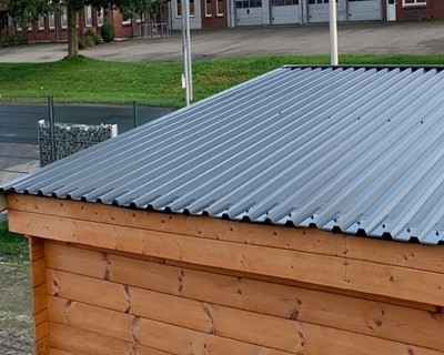 Bedachungsset Trapezblech Dacheindeckung für Gartenhaus Blockhaus Carport
