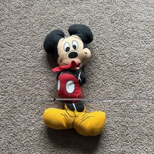 Vintage Disney Mickey Mouse Hand Sewn Stuffed Plush Pillow Doll