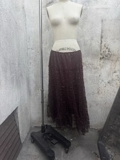 Lace Brown Maxi Skirt