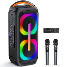 JYX Bluetooth Speaker With 2 Microphone Karaoke Machine For iphone/Samsung Phone