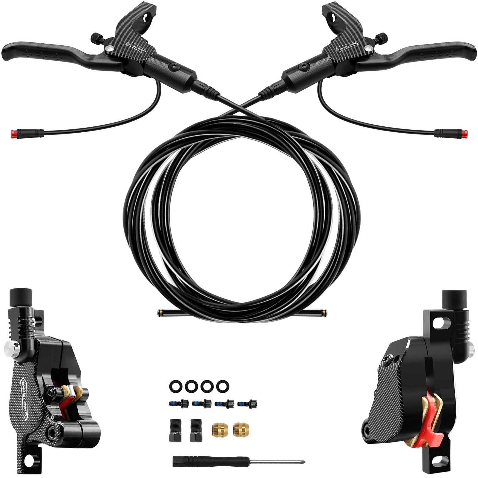 LD-210S Hydraulic Disc Brakes Set，2-PIN/Power-Off Hydraulic Brake kit for