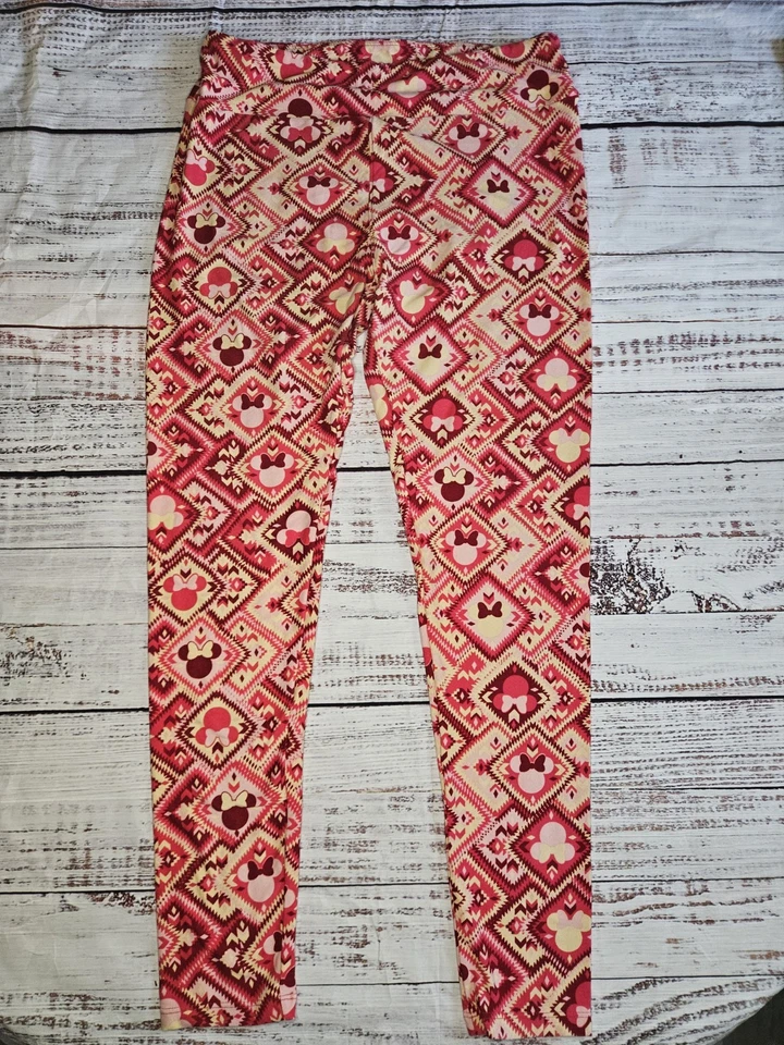 3 Leggings LuLaRoe Disney Estampas Mistas TC & OS Minnie Mickey Mouse Floral - Imagem 2 de 4