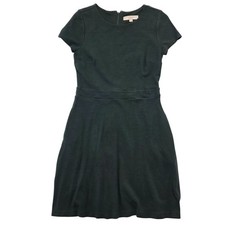 LOFT Fit Flare Dress Short Sleeve Career Casual Black Dress Size 4
