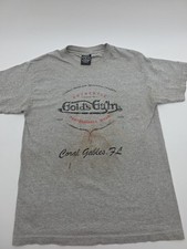 Vtg Gold’s Gym T-Shirt Men M USA Made Gray Bodybuilding Tee Coral Gables .#43634
