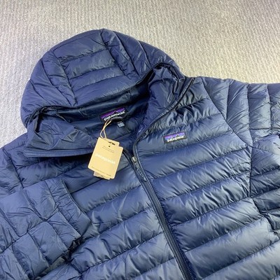 Patagonia Mens Down Sweater Hoody New Navy Blue Puffer Jacket Size L NWT