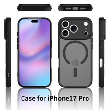 ORVIK iPhone 17 Pro Case Matte Black Slim Shockproof Cover MagSafe Compatible