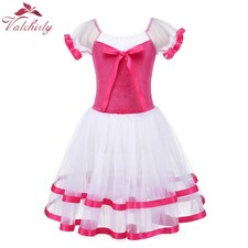 New Hot Pink Fairy Prom Party Costume Ballet Tutu Dress for Kids