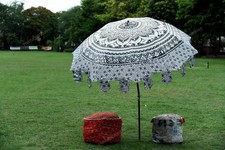 Indian Ombre Mandala Outdoor Garden Parasol Sun Shade Umbrella For Summers
