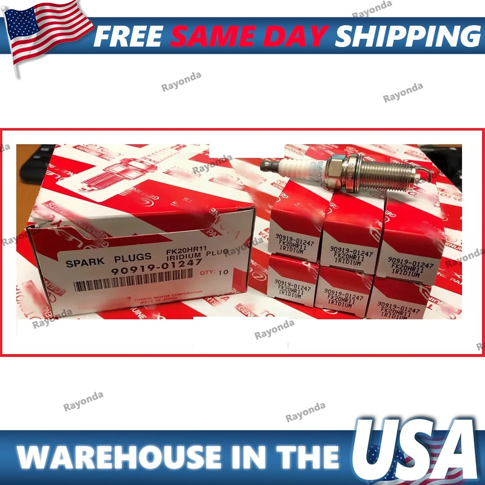6 PACK OEM 90919-01247 Iridium Spark Plugs for Lexus Lexus ES350 FK20HR11
