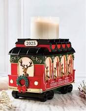 Bath & Body Works 2025 Light Up Christmas Trolley 3 Wick Candle Holder Sealed