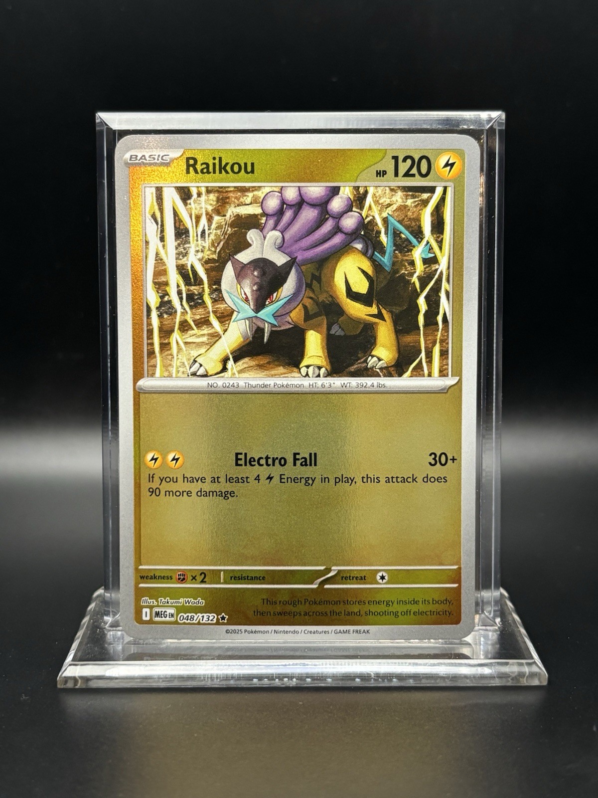 2025 Pokémon Mega Evolutions -Raikou Reverse Holo No. 48/132