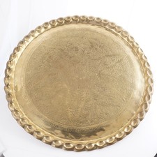 XXL Servierplatte ca 72 cm D Messing Orientalisch Handarbeit grav. Ziseliert