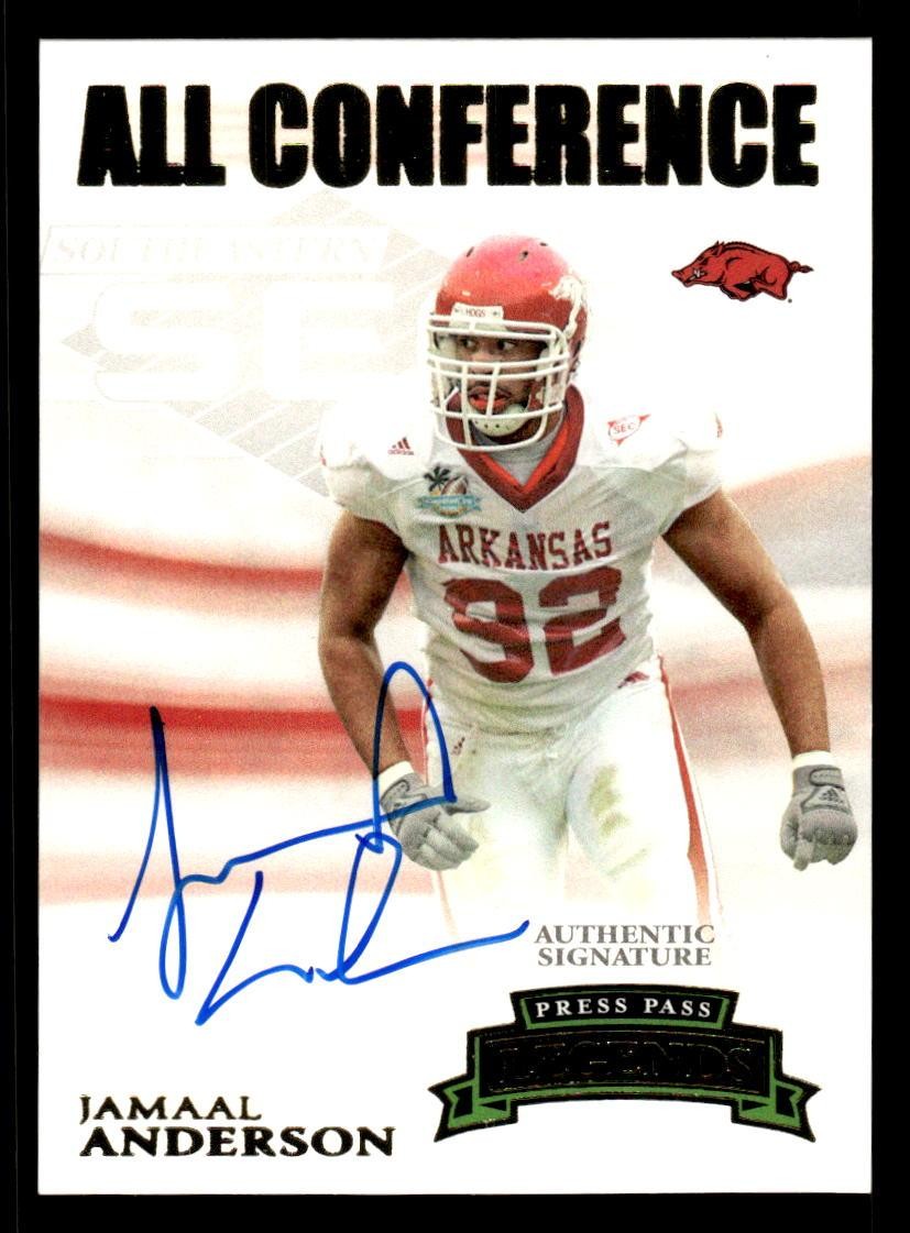 Jamaal Anderson Press Pass Legends All Conference Autographs #ACJA Gold