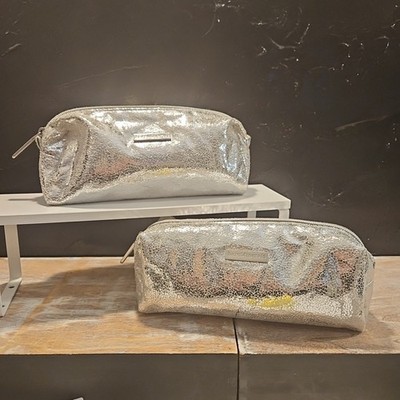 Bare Minerals 2-Pack Metallic Silver Full Zip Lined Makeup Cosmetic Bag Travel | eBay Bare Minerals 2-Pack Metallic Silver Full Zip Lined Makeup Cosmetic Bag Travel | eBay