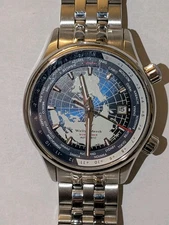 Welly Merck Automatic Mechanical Men's Watch 10ATM World Time Sapphire Luminous