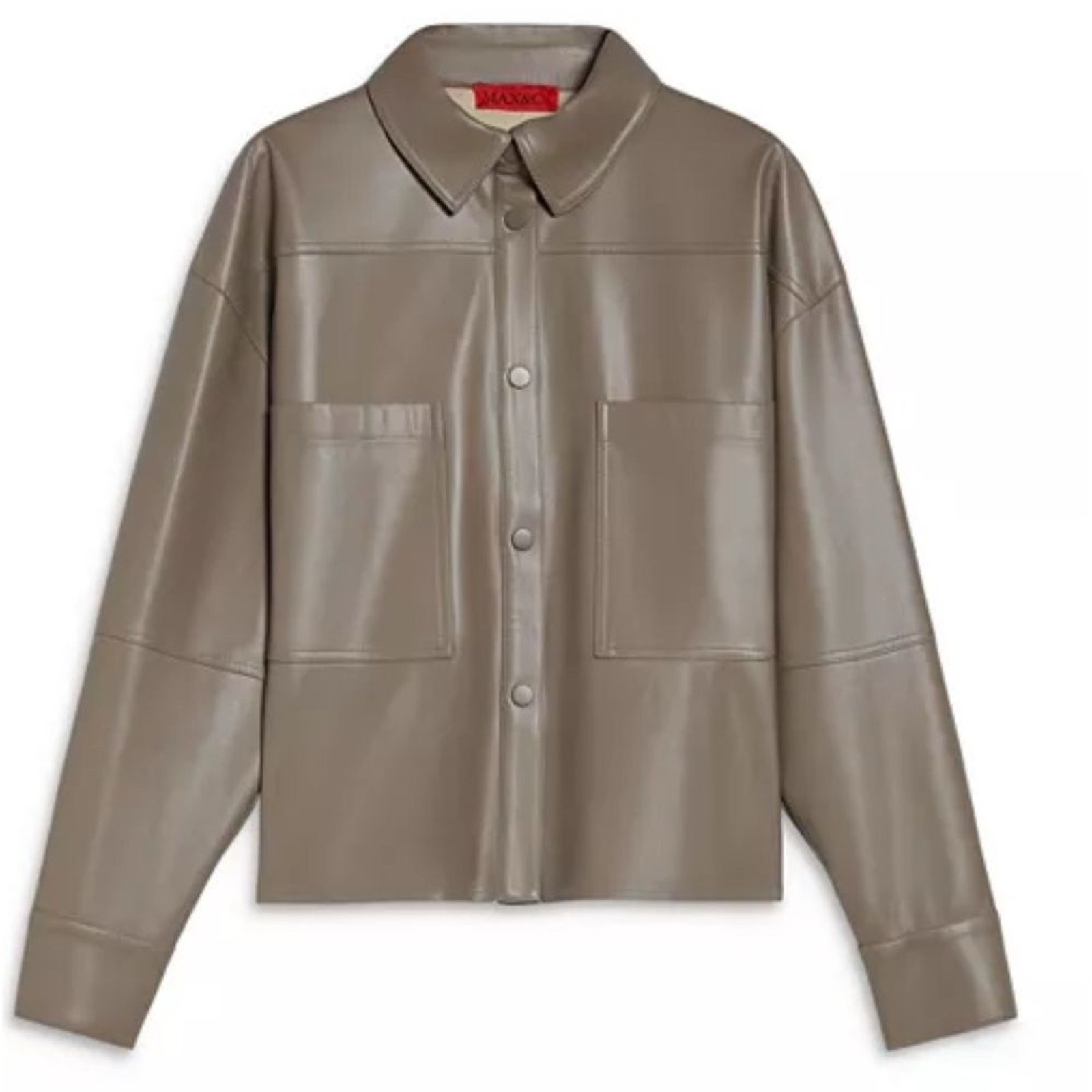 RRP US$260 Max & Co Sand jersey shirt jacket marmot SAND NWT M image 4