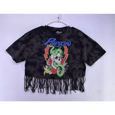 Poison Band Bellybutton Size M Short Sleeve  Tie Dye FRINGE
