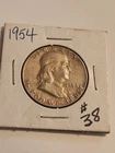 1954 Eisenhower Silver Half Dollar 90% Silver US Coin Free Shipping