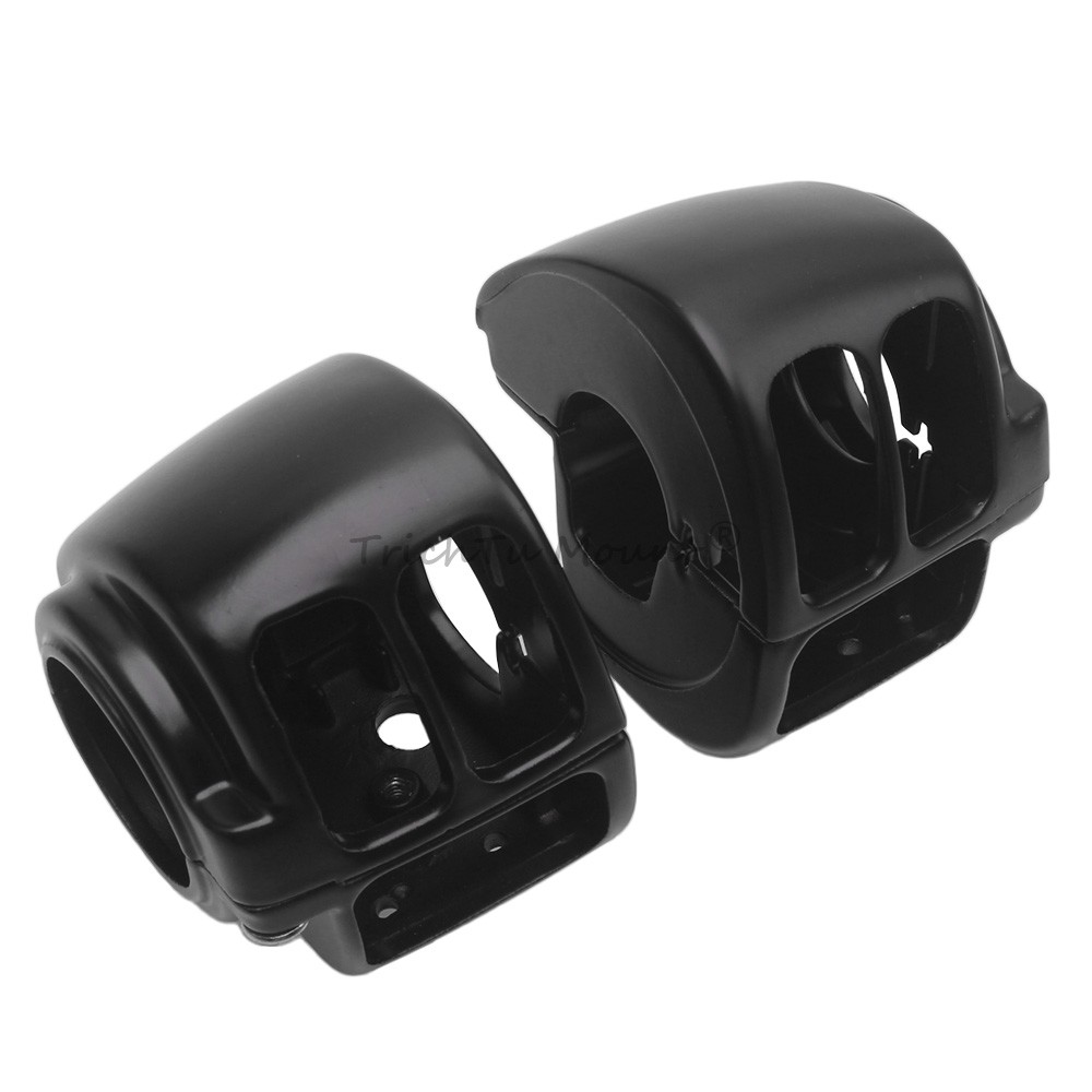 Black Handlebar Switch Housing Hand Control Kit For Harley Touring