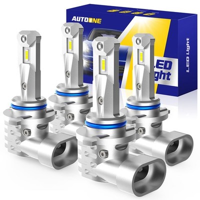 AUTOONE CANBUS White 6000K 9005 9006 LED High Low Beam Bulbs Headlight Combo B