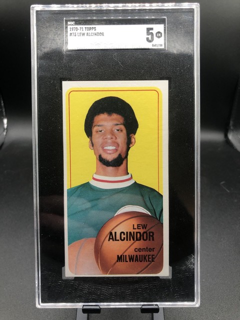 1970-71 Topps - Lew Alcindor Kareem Abdul-Jabbar #75 SGC 5