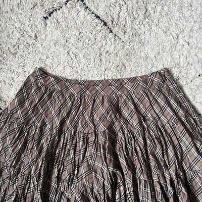 ミ*️様 Burberry blue label nova check skir Burberry Blue Label Nova Check Mini Skirt Logo Embroidery Women's